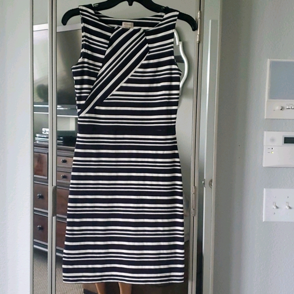 Cremieux navy white dress xs